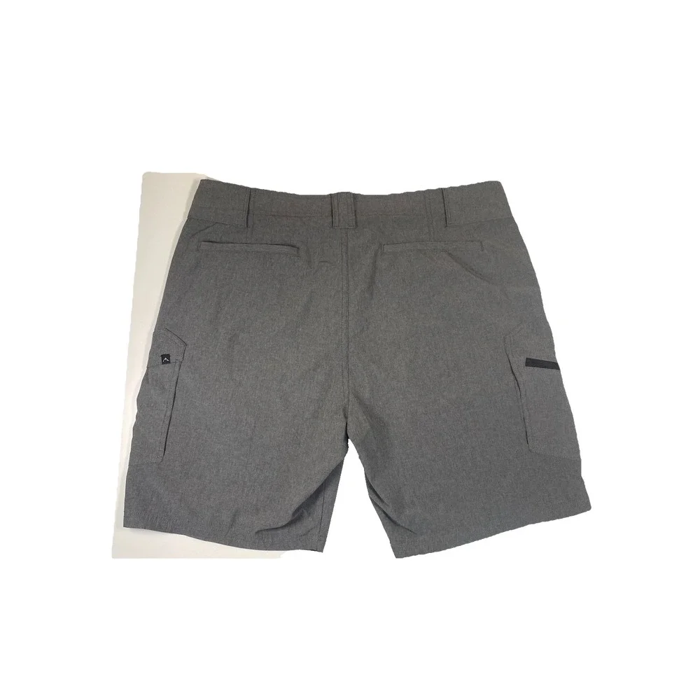 Denali Mens 38 Outdoor Hiking Walking Cargo Casual Shorts Heather Grey